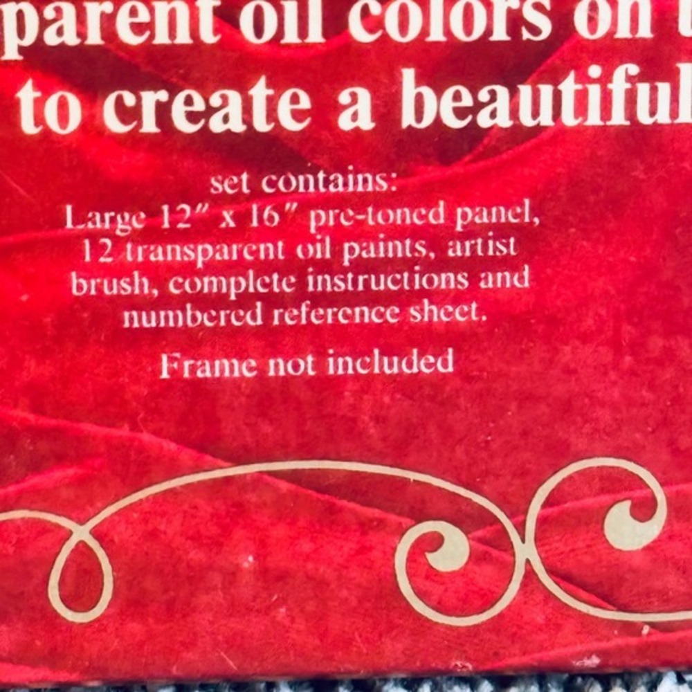VTG 1976 Craft Master Velvet Treasures Paint by Number Quiet Winter Night 14410 - Picture 12 of 14